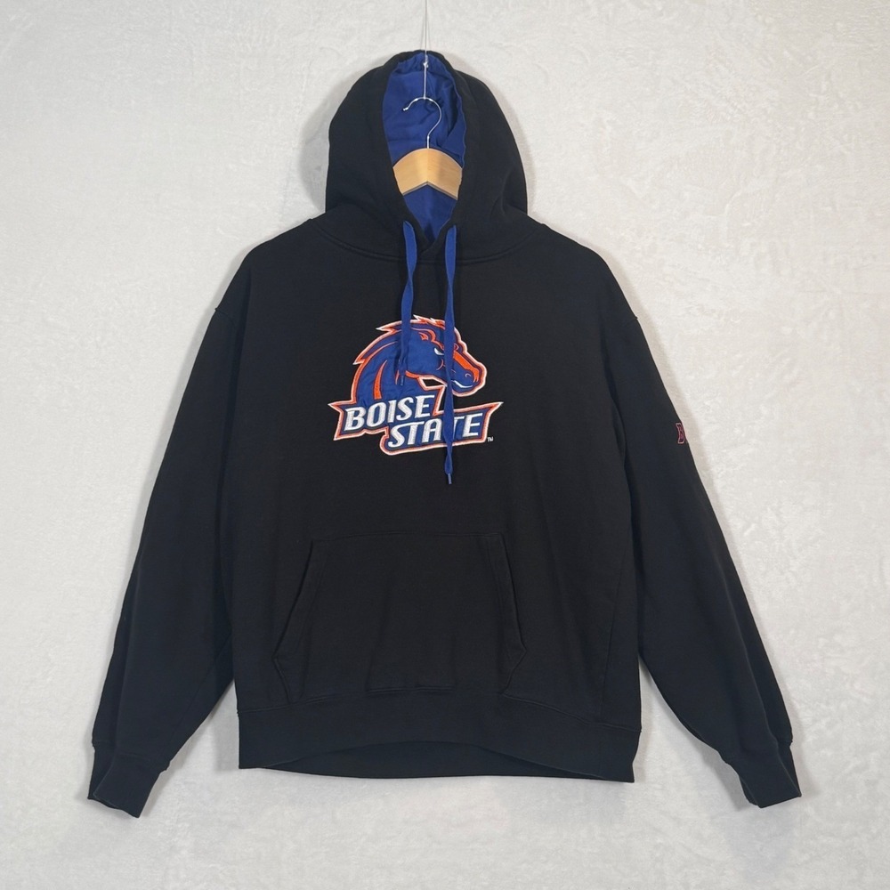 Stadium Athletics Black Boise State Broncos Hoodie Large
